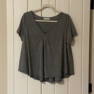 We The Free Gray V-Neck Women's Top